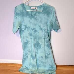 Women's Blue Tie-Dye Dress